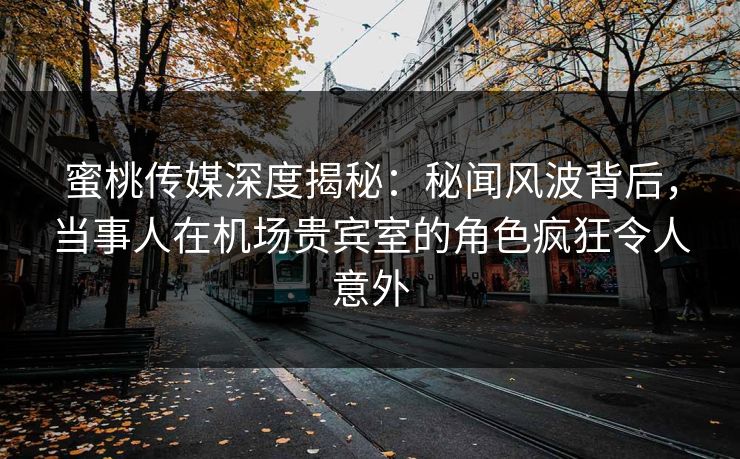 蜜桃传媒深度揭秘：秘闻风波背后，当事人在机场贵宾室的角色疯狂令人意外